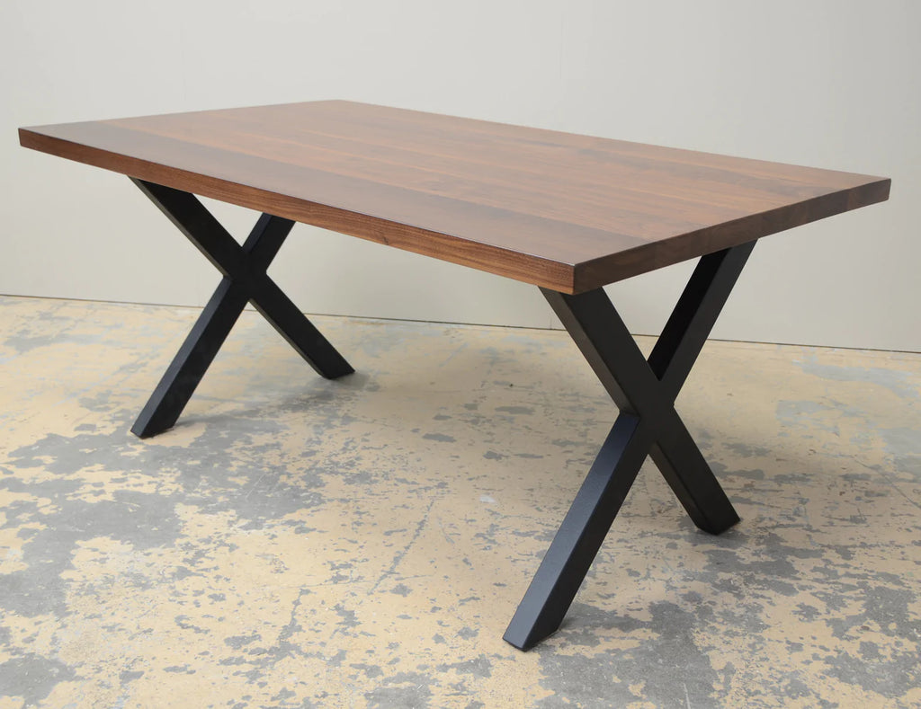 X Base industrial dining table - lifestyle