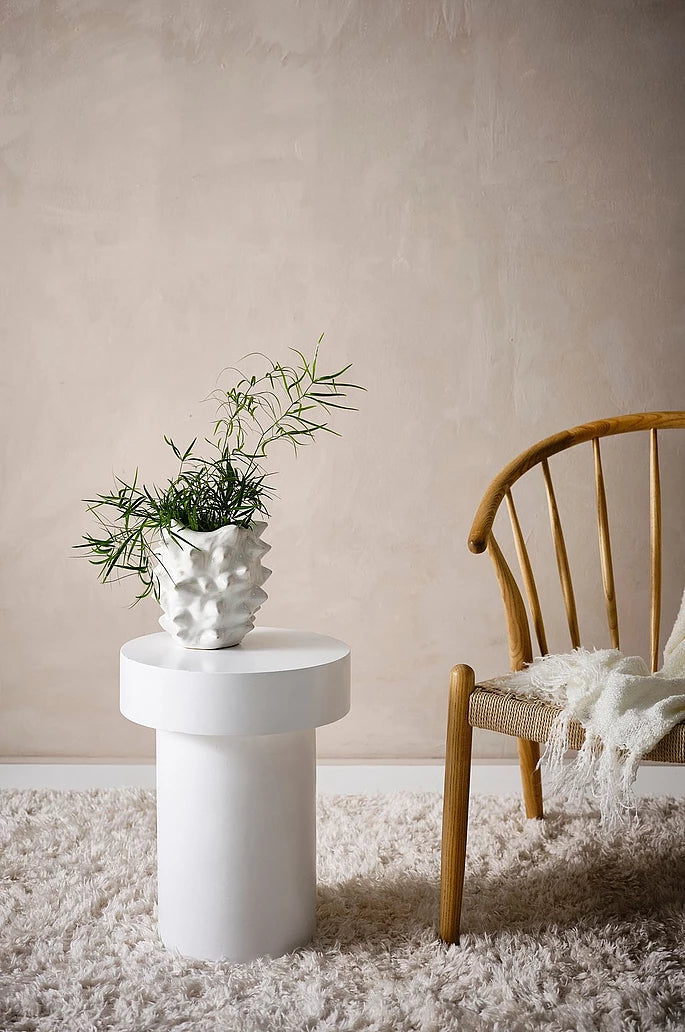 accent table mushroom - white - natashahomes furniture